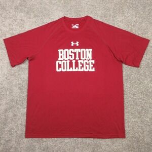 Boston College Eagles Shirt Mens XL Red Under Armour HeatGear Performance Sport